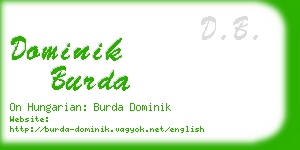 dominik burda business card